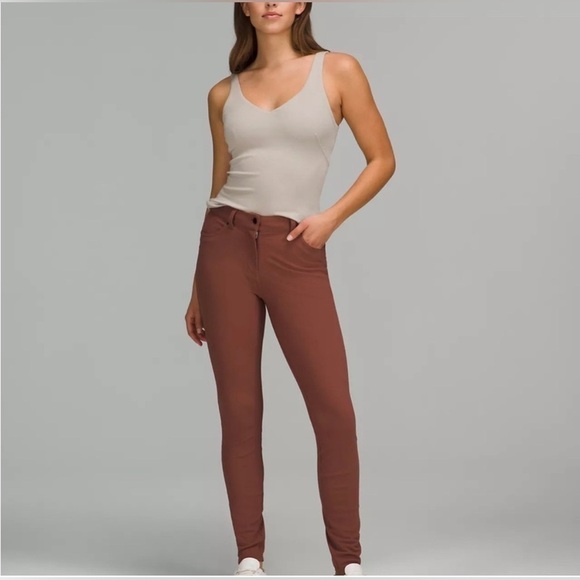 Lululemon City Sleek Slim-Fit 5 Pocket High-Rise Pant Ancient Copper Size 26 - Picture 1 of 10